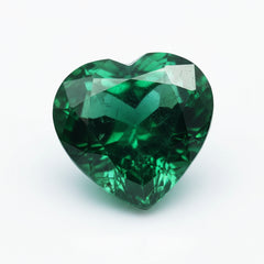 Emerald 1PC Large 12x12 MM Heart Faceted Green High-Quality Precious Loose Gems