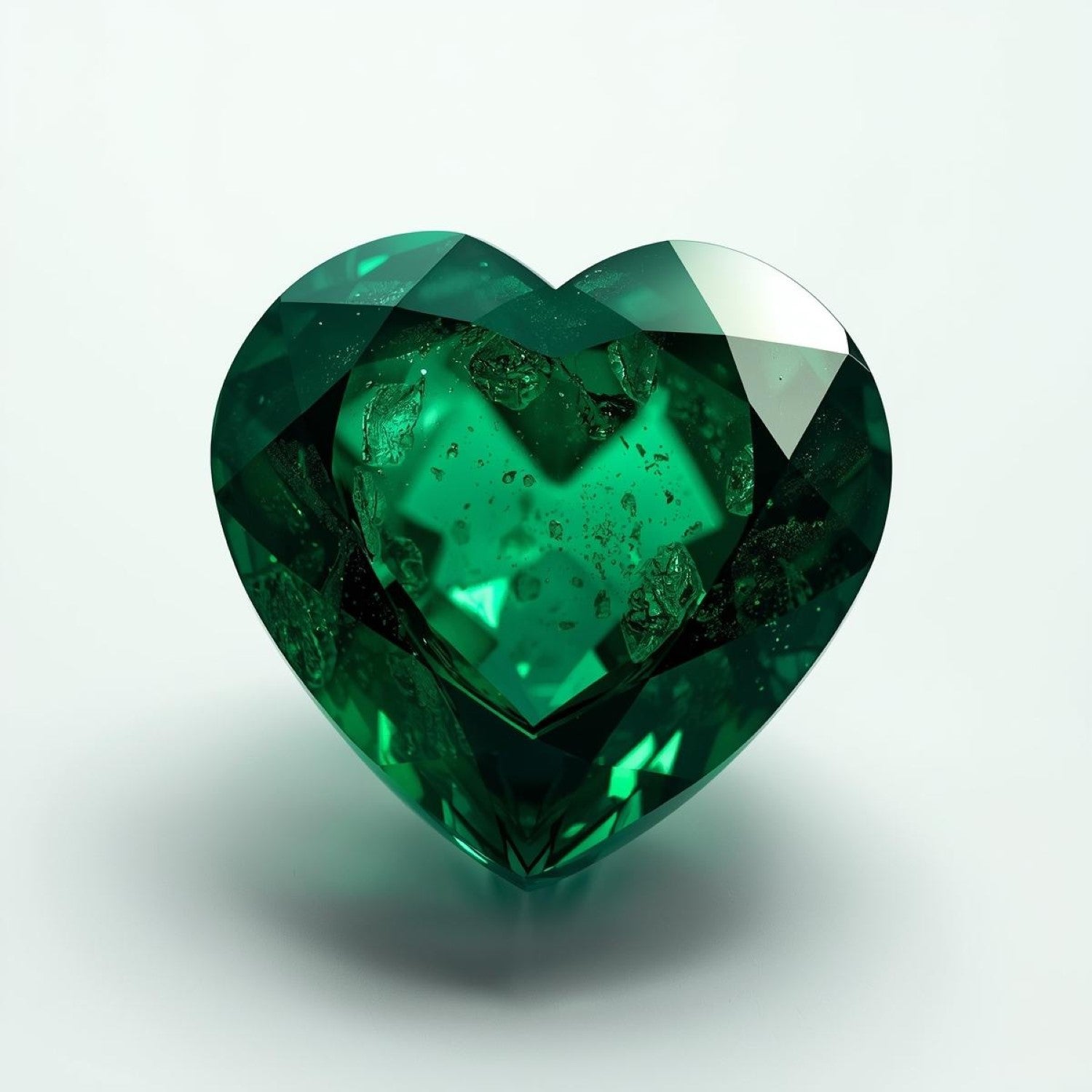 Emerald 1PC Chunky 13x13 MM Heart Faceted Green Natural Precious Loose Gemstone Второстепенное изображение товара