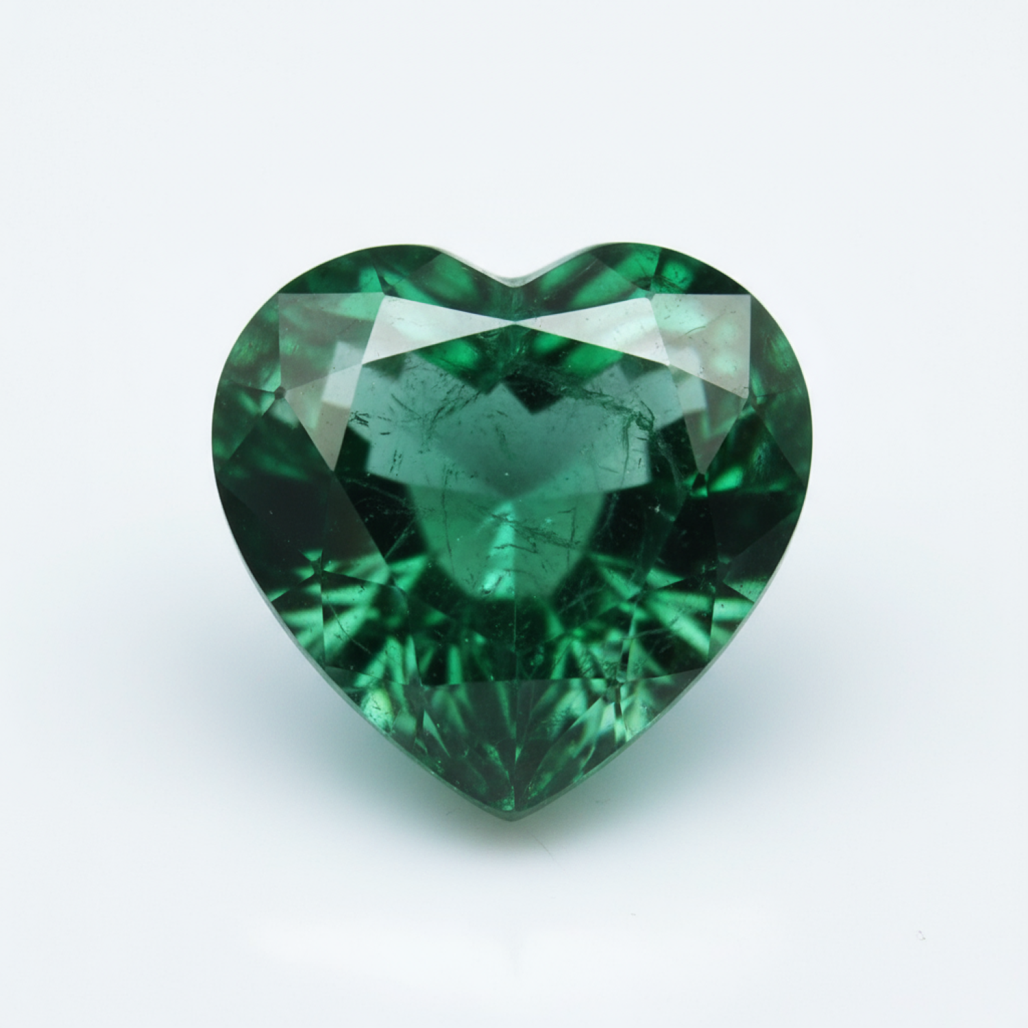 Emerald 1PC Chunky 14x14 MM Heart Faceted Green Genuine Precious Loose Gemstones Главное изображение товара