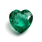 Emerald 1PC Chunky 15x15 MM Heart Faceted Green Superior Precious Gems