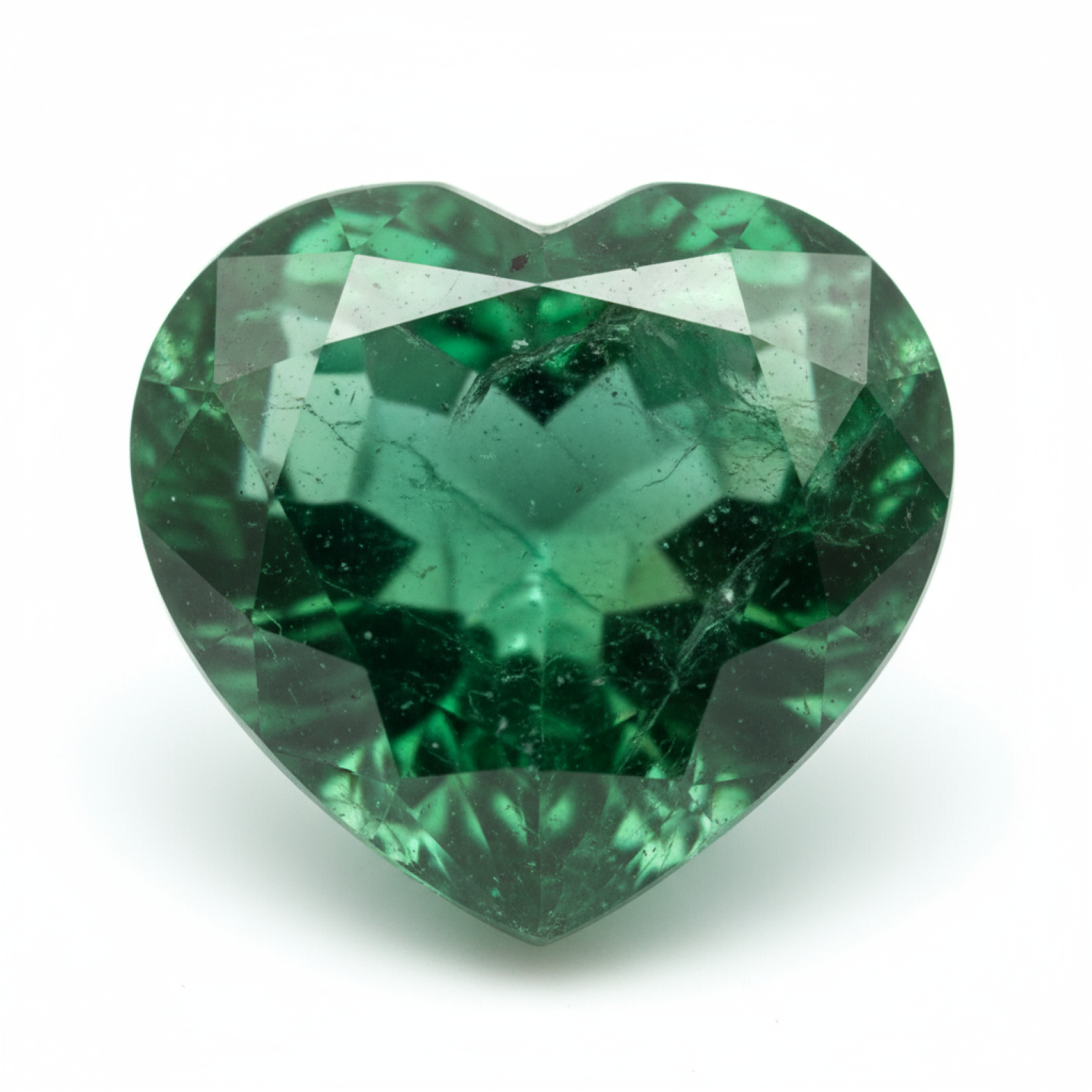 Emerald 1PC Chunky 16x16 MM Heart Faceted Green Pure Precious Loose Gems Главное изображение товара