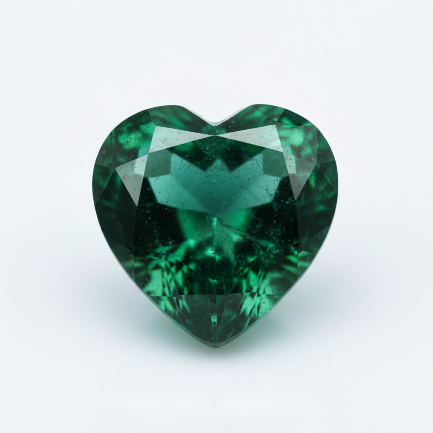 Emerald 1PC Chunky 16x16 MM Heart Faceted Green Pure Precious Loose Gems