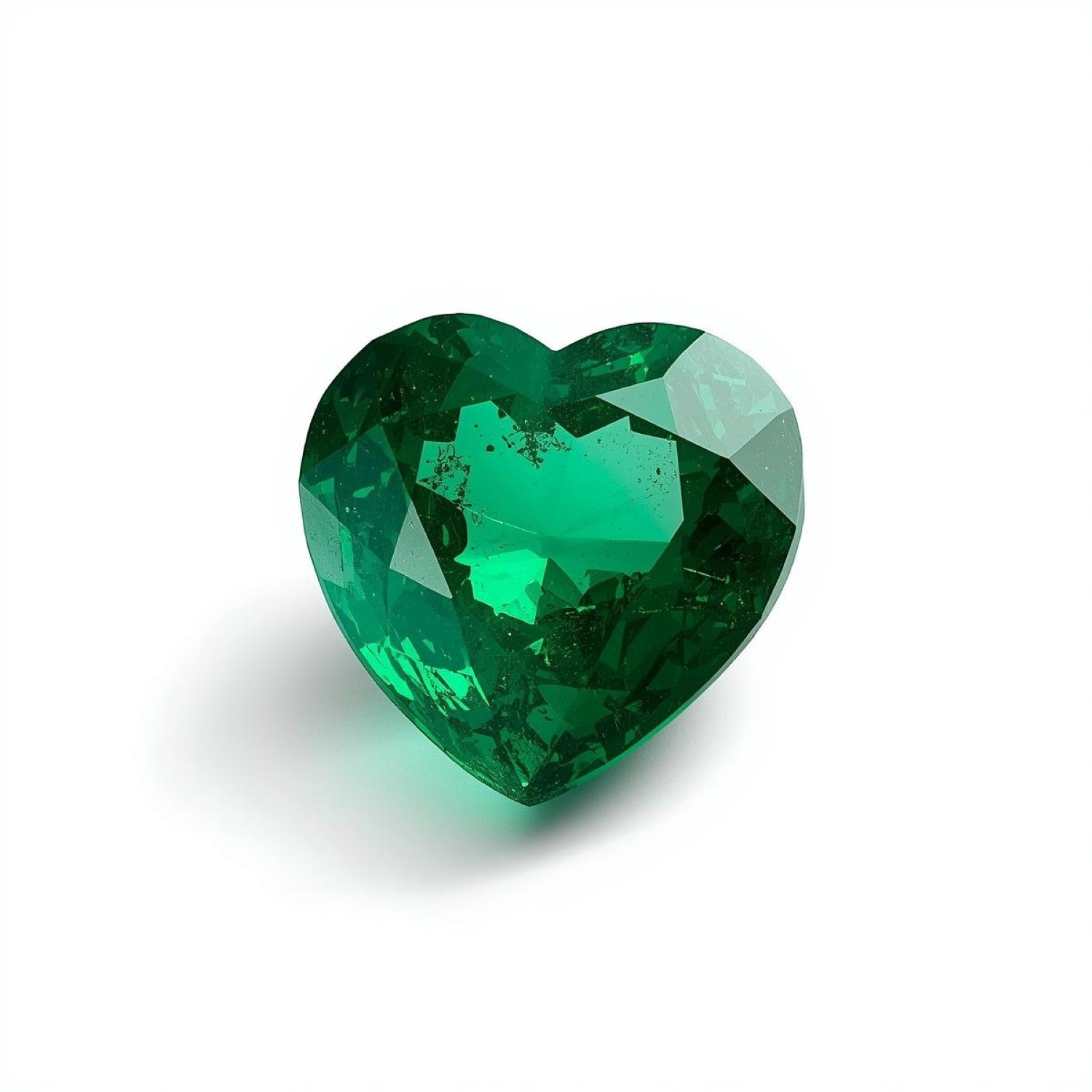 Emerald 10PC Tiny 3x3 MM Heart Faceted Green Fiery Precious Gems Image principale du produit