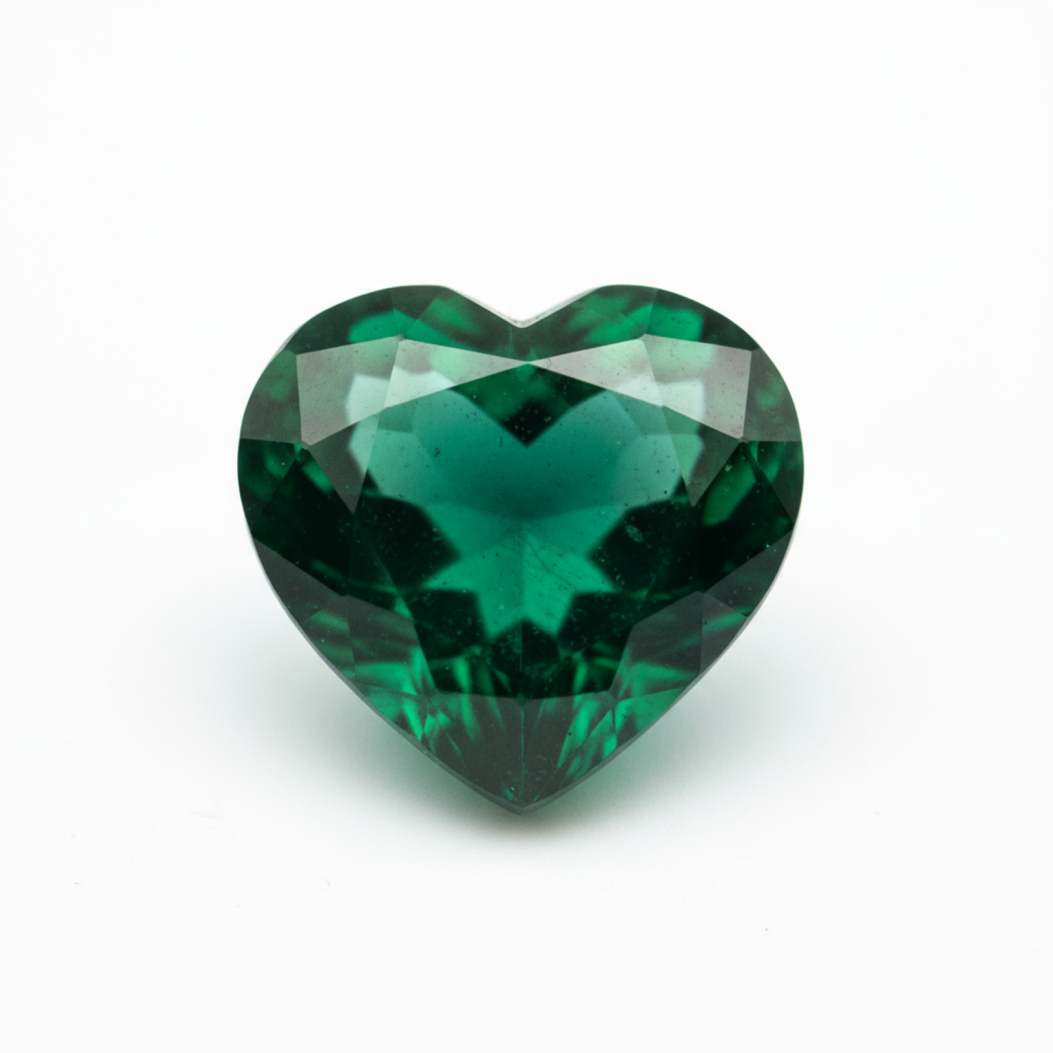 Emerald 10PC Tiny 3x3 MM Heart Faceted Green Fiery Precious Gems Image secondaire du produit