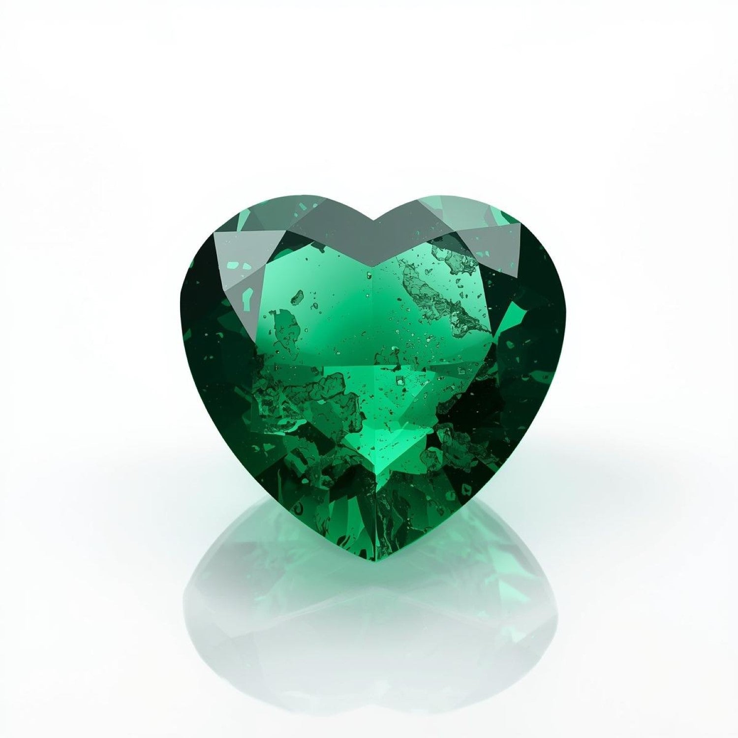 Emerald 10PC Tiny 4x4 MM Heart Faceted Green Brilliant Precious Loose Gems Image secondaire du produit