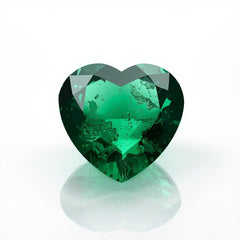 Emerald 10PC Tiny 4x4 MM Heart Faceted Green Brilliant Precious Loose Gems