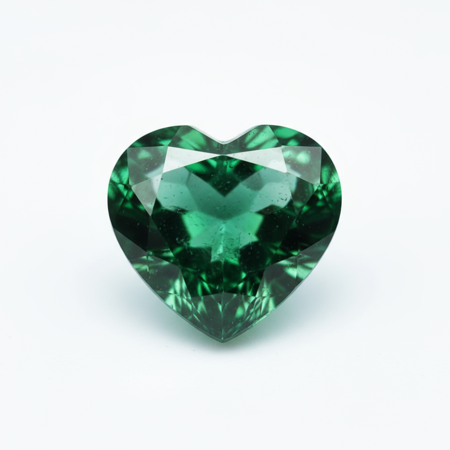 Emerald 1PC Tiny 6x6 MM Heart Faceted Green Polished Precious Loose Gemstones Hoofdafbeelding