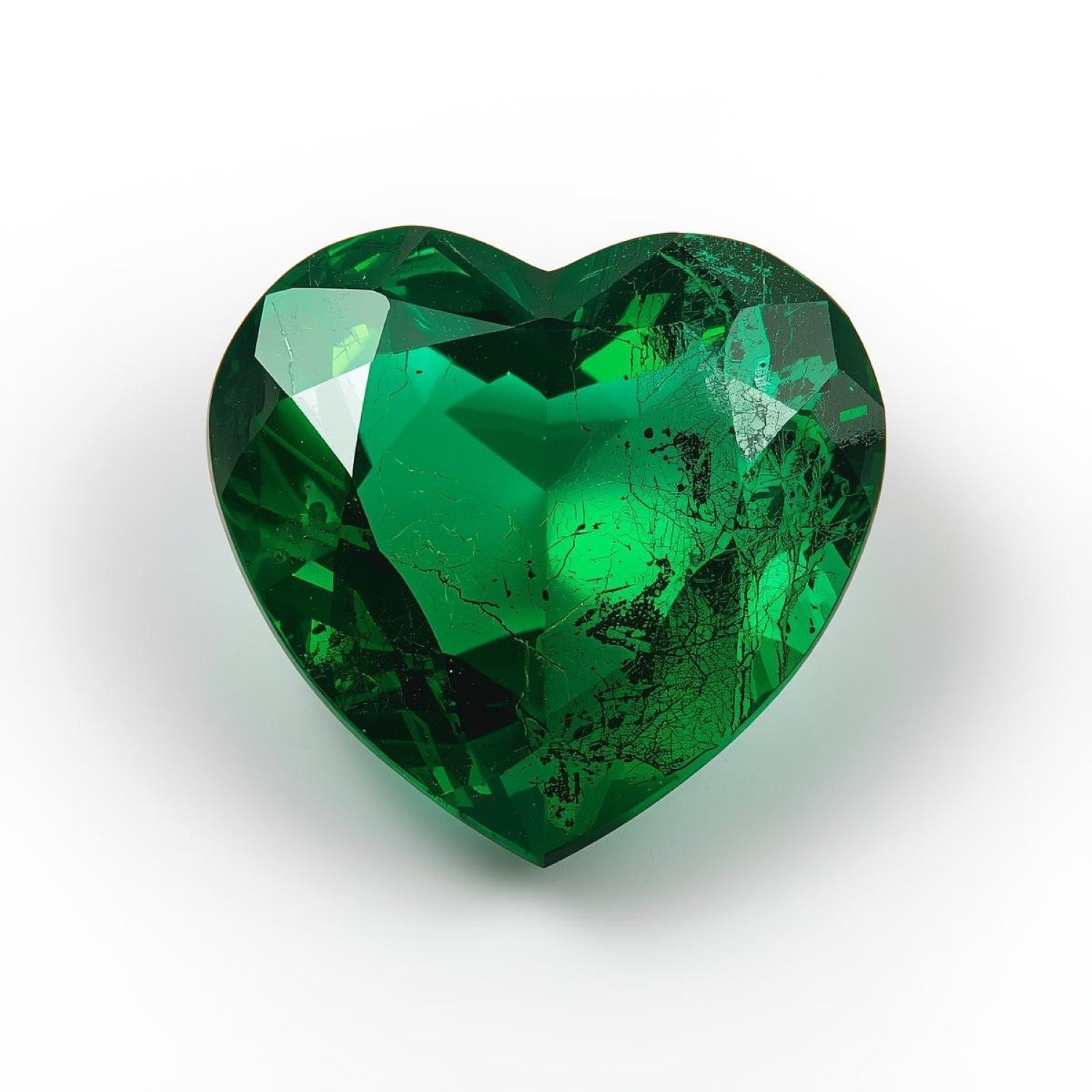 Emerald 1PC Tiny 6x6 MM Heart Faceted Green Polished Precious Loose Gemstones Secundaire afbeelding