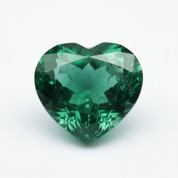 Emerald 1PC Small 7x7 MM Heart Faceted Green Splendid Precious Gems