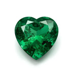 Emerald 1PC Small 7x7 MM Heart Faceted Green Splendid Precious Gems