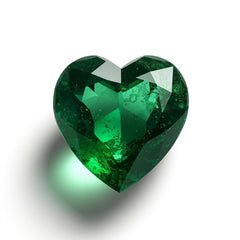 Emerald 1PC Small 8x8 MM Heart Faceted Green Luster Precious Loose Gems