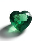 Emerald 1PC Small 8x8 MM Heart Faceted Green Luster Precious Loose Gems