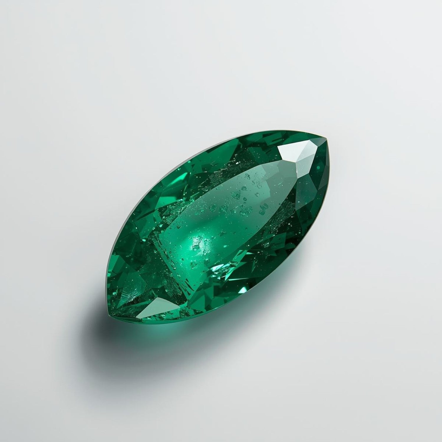 Emerald 1PC Tiny 3x6 MM Marquise Faceted Green Lustrous Precious Gems Immagine secondaria del prodotto