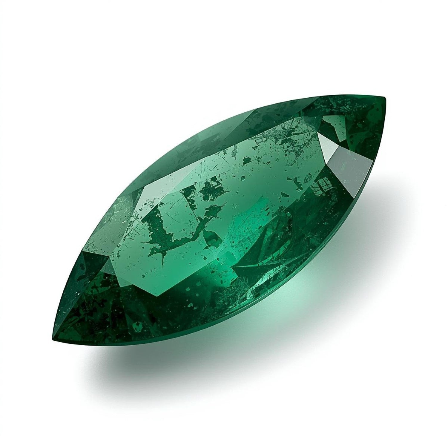 Emerald 1PC Tiny 4x8 MM Marquise Faceted Green Shine Precious Loose Gems