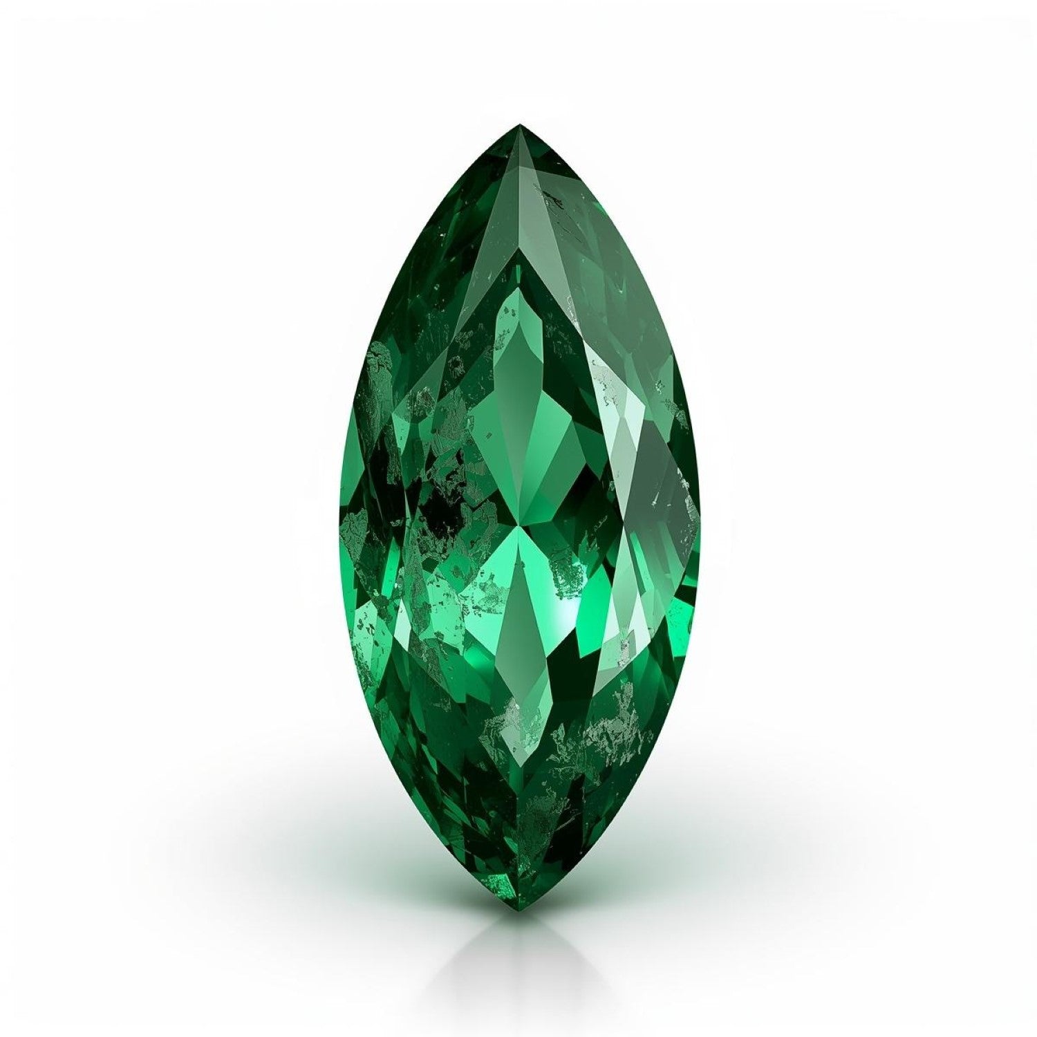 Emerald 1PC Small 6x12 MM Marquise Faceted Green High-Quality Precious Loose Gemstones メイン画像