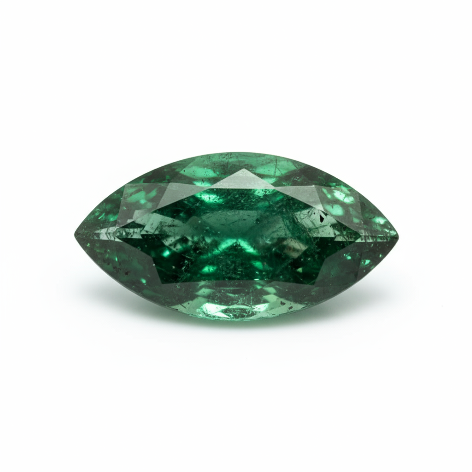 Emerald 1PC Medium 7x14 MM Marquise Faceted Green Natural Precious Gems Huvudsaklig produktbild