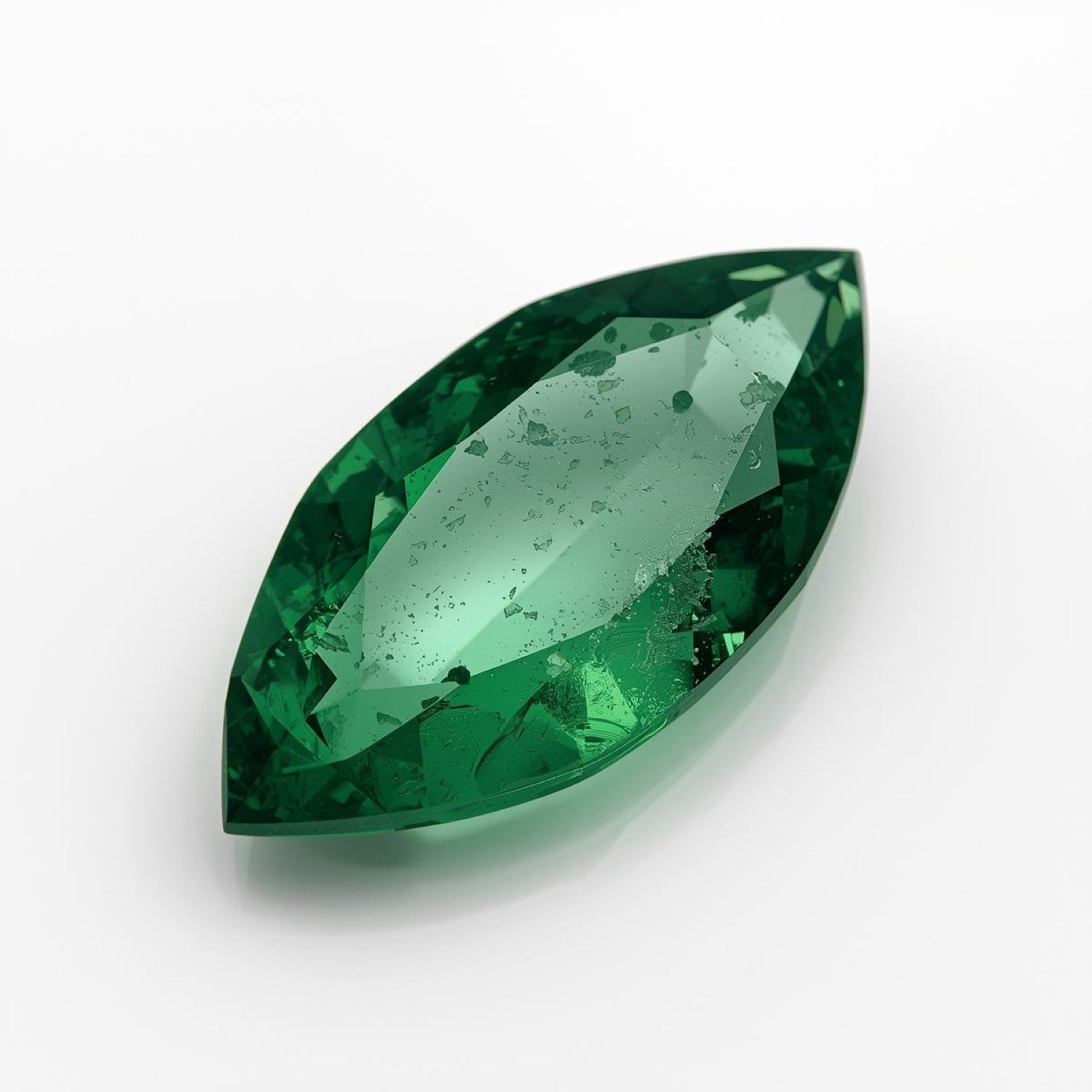 Emerald 1PC Large 8x16 MM Marquise Faceted Green Genuine Precious Loose Gems Hoofdafbeelding