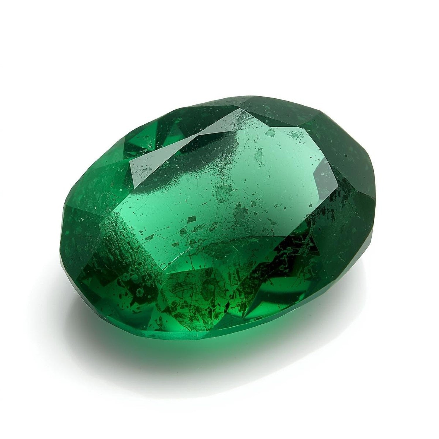 Emerald 1PC Large 10x14 MM Oval Faceted Green High-Quality Precious Loose Gemstones