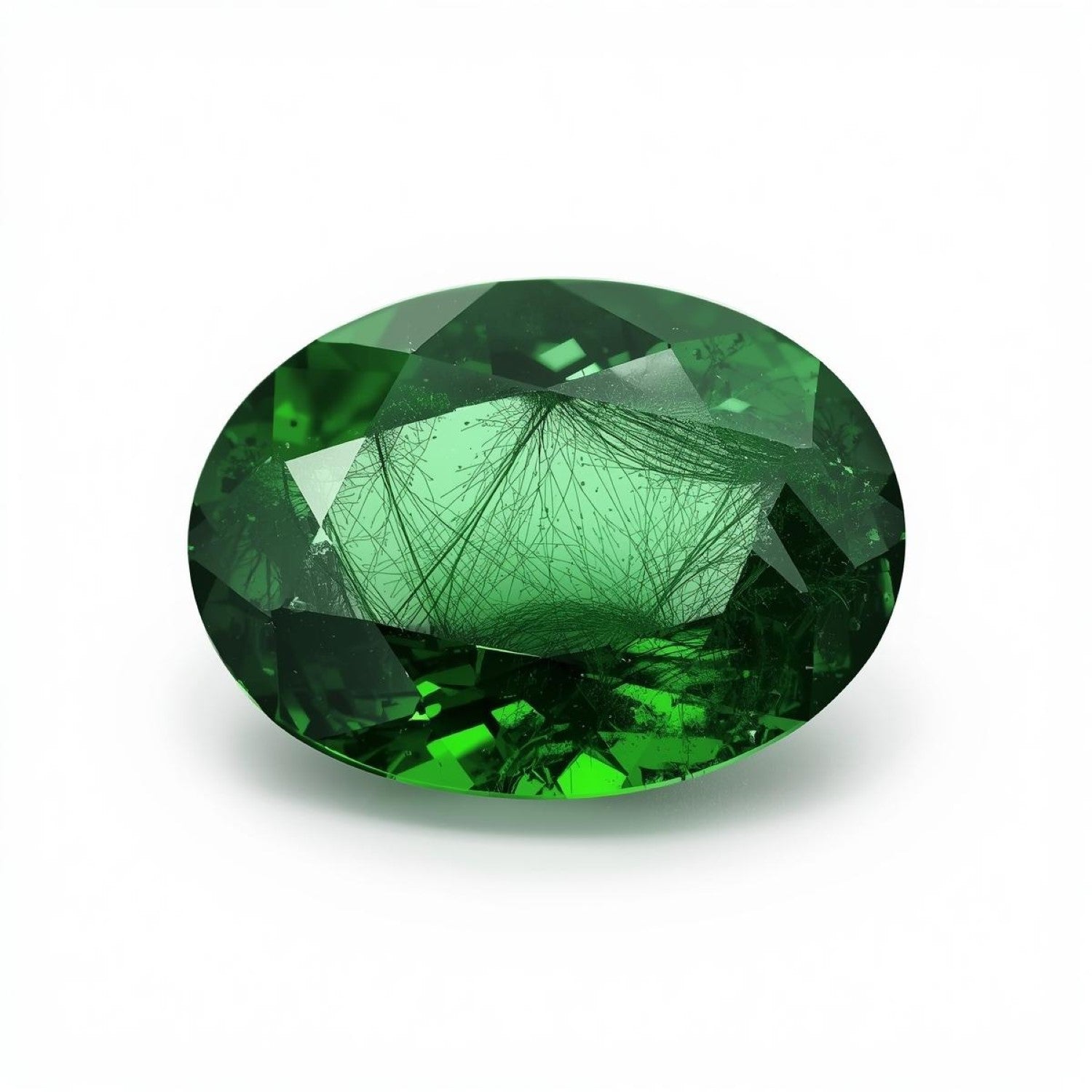 Emerald 1PC Large 10x14 MM Oval Faceted Green High-Quality Precious Loose Gemstones