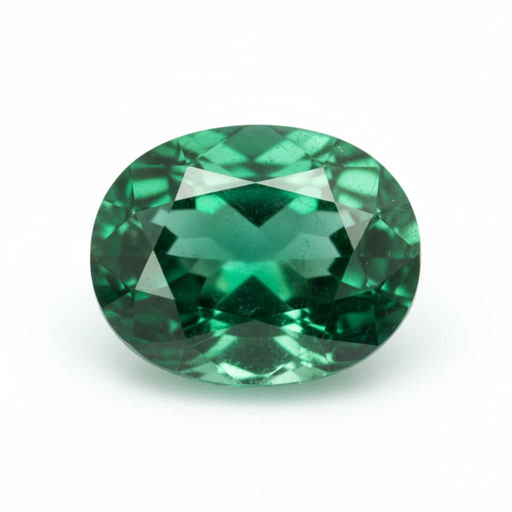 Emerald 1PC Chunky 12x16 MM Oval Faceted Green Natural Precious Gems
