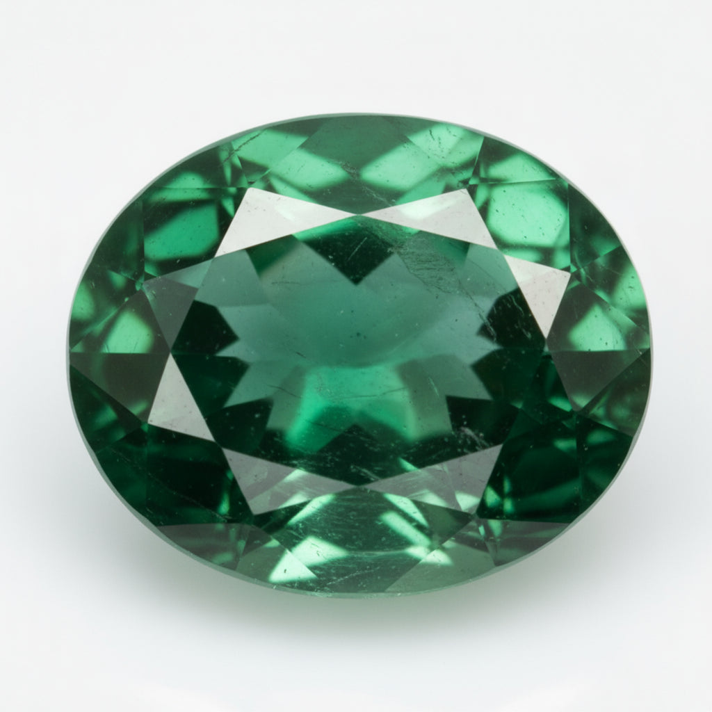Emerald 1PC Chunky 15x20 MM Oval Faceted Green Superior Precious Loose Gemstone