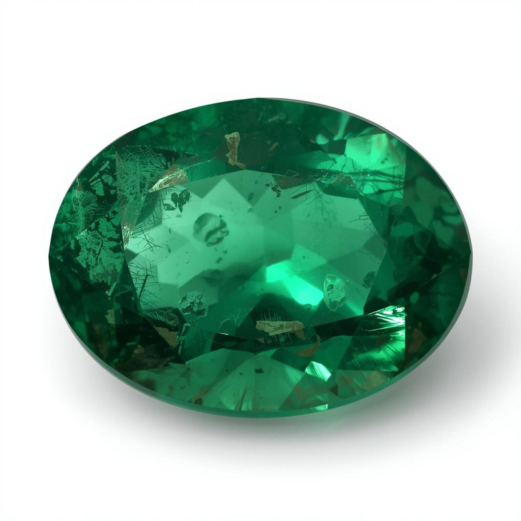 Emerald 1PC Chunky 15x20 MM Oval Faceted Green Superior Precious Loose Gemstone