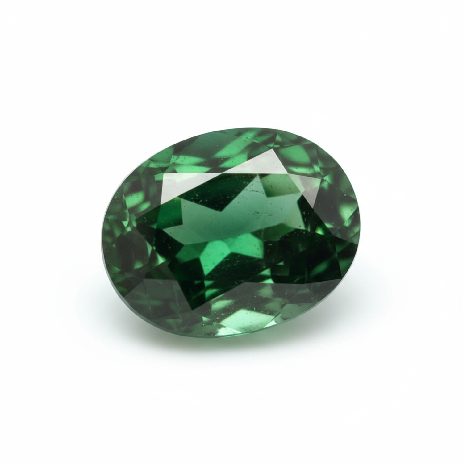 Emerald 1PC Tiny 5x7 MM Oval Faceted Green Fiery Precious Loose Gemstone Huvudsaklig produktbild