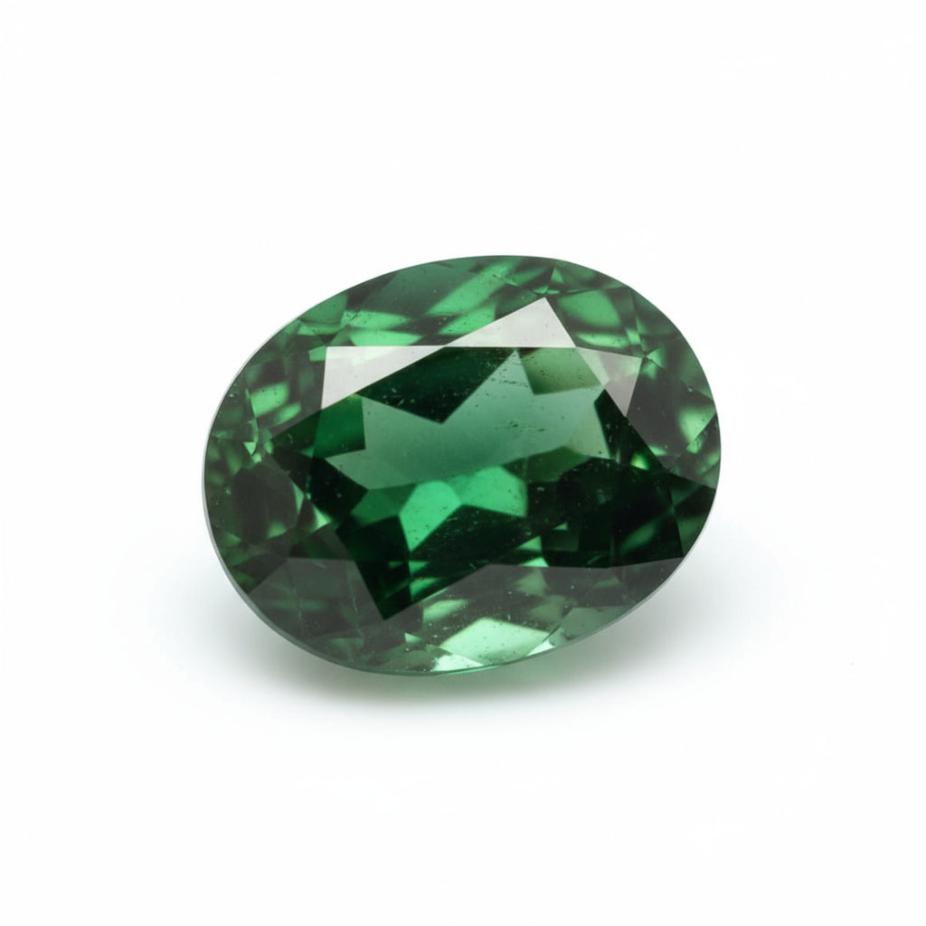 Emerald 1PC Tiny 5x7 MM Oval Faceted Green Fiery Precious Loose Gemstone