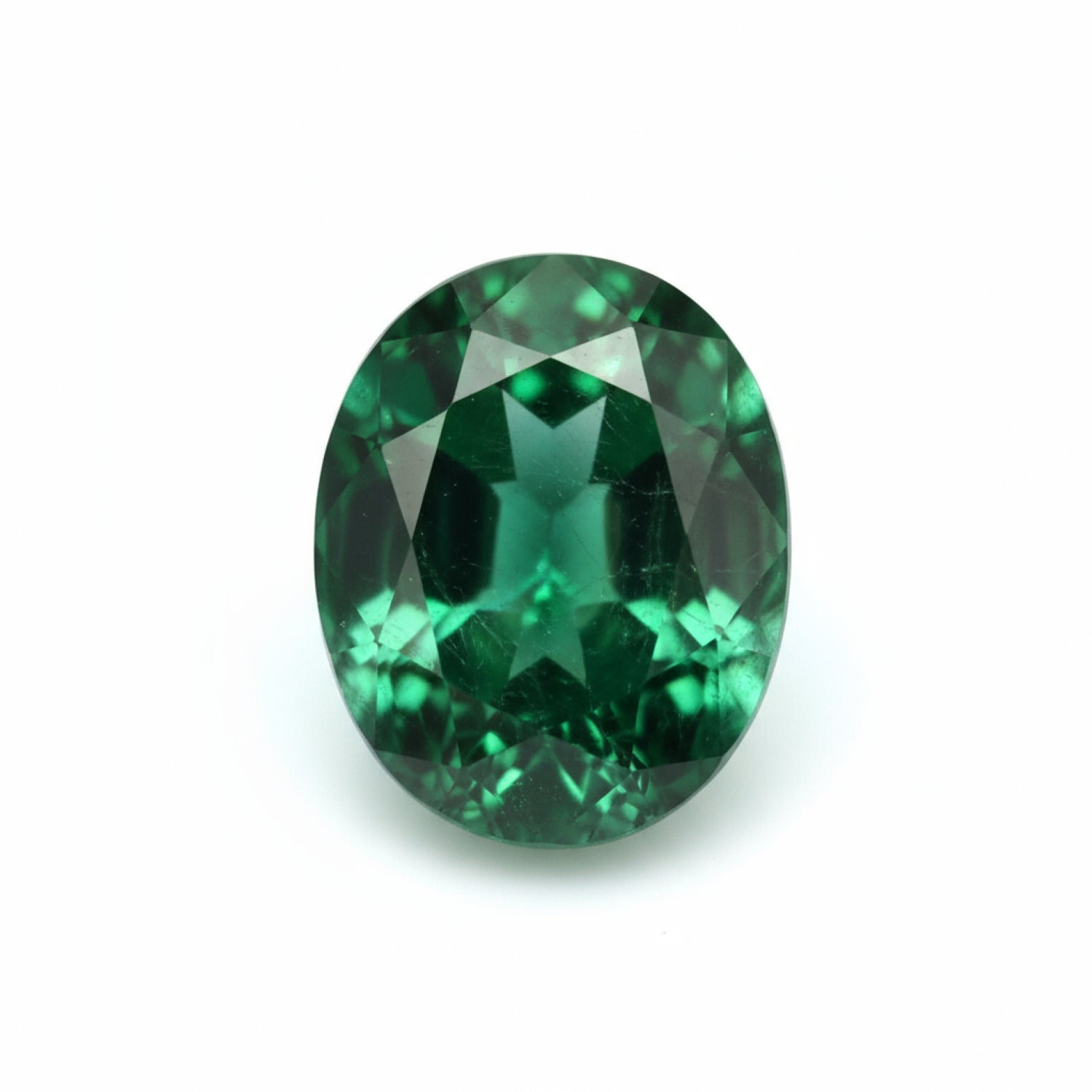 Emerald 1PC Small 6x8 MM Oval Faceted Green Brilliant Precious Loose Gemstones