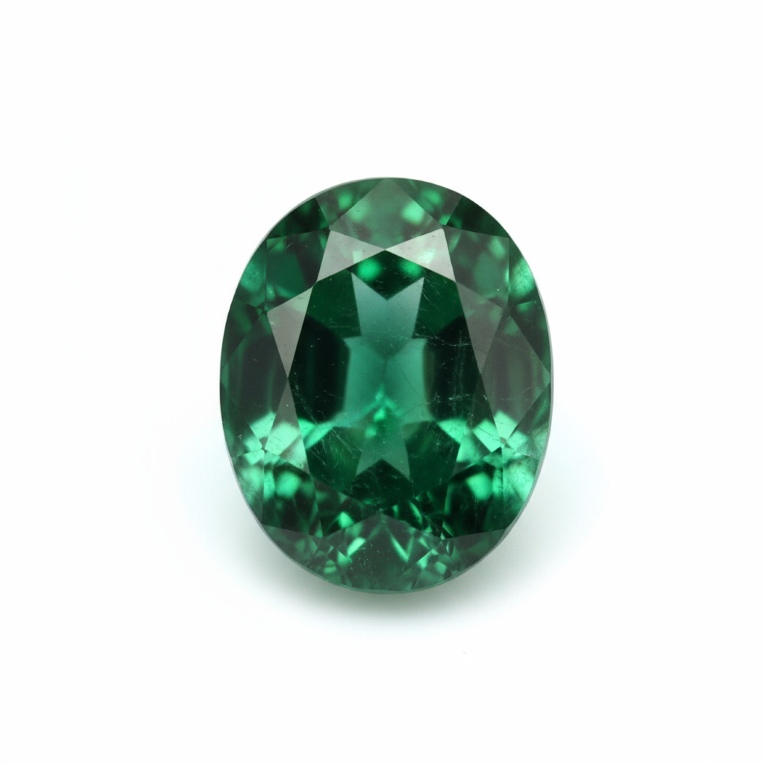 Emerald 1PC Small 6x8 MM Oval Faceted Green Brilliant Precious Loose Gemstones Immagine principale del prodotto