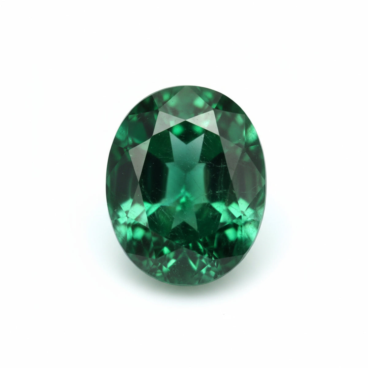 Emerald 1PC Small 6x8 MM Oval Faceted Green Brilliant Precious Loose Gemstones