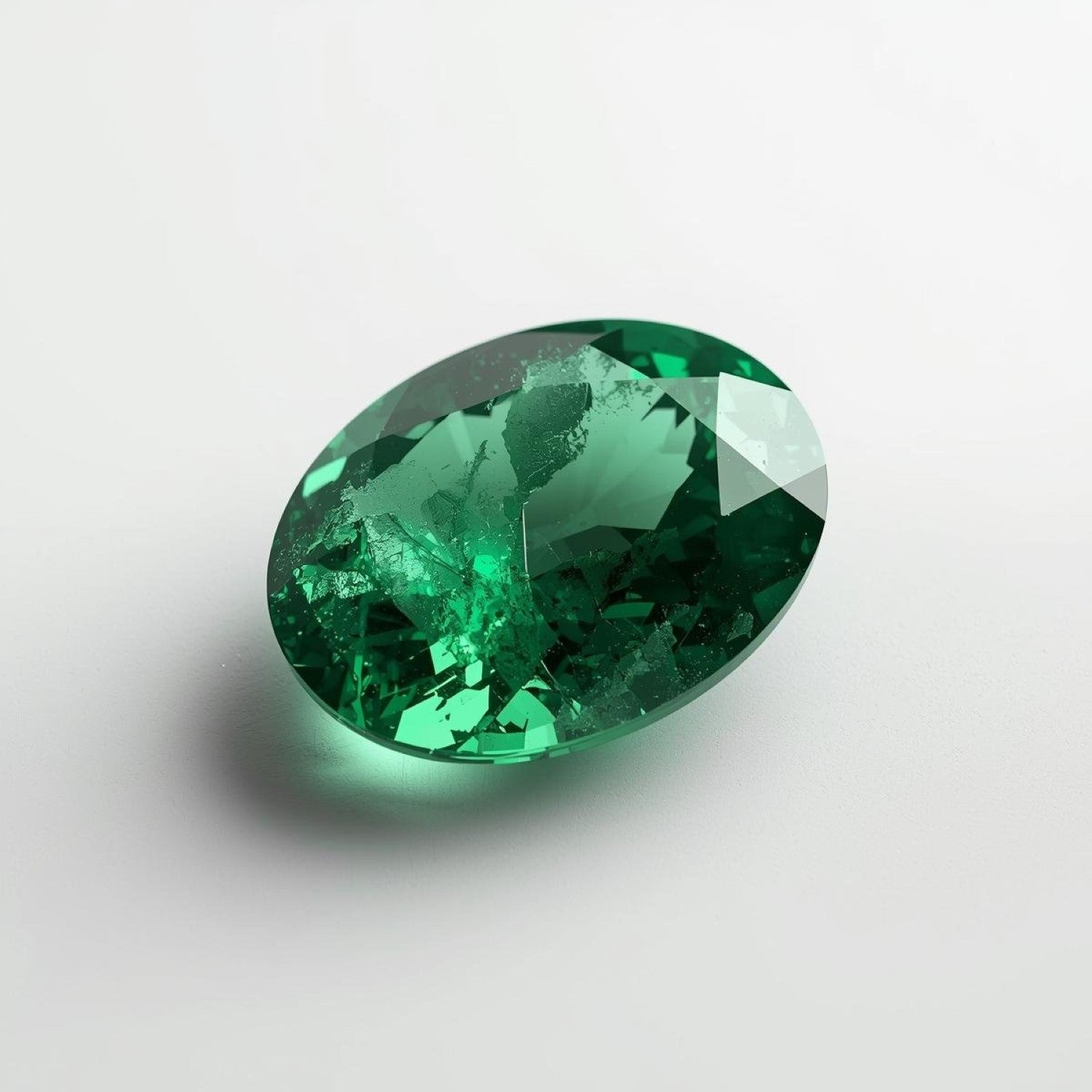 Emerald 1PC Small 6x8 MM Oval Faceted Green Brilliant Precious Loose Gemstones Immagine secondaria del prodotto