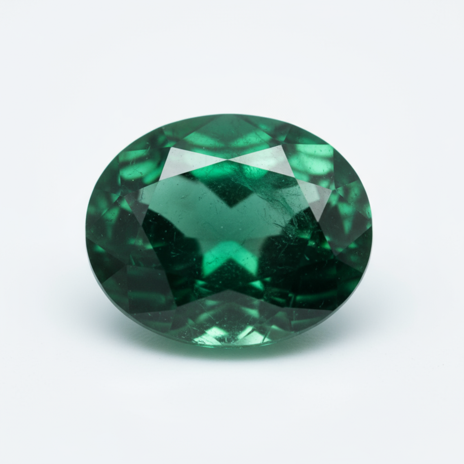 Emerald 1PC Medium 7x10 MM Oval Faceted Green Splendid Precious Loose Gemstone Imagen secundaria del producto