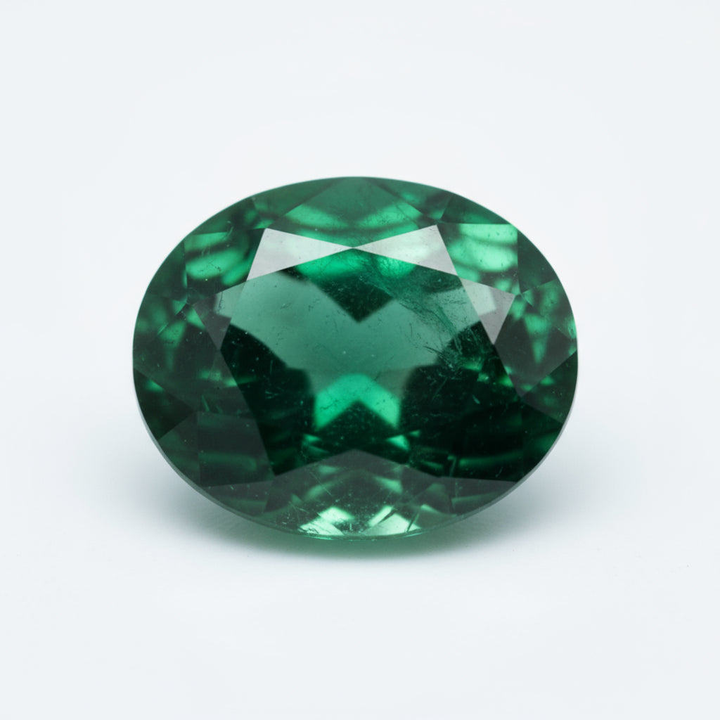 Emerald 1PC Medium 7x10 MM Oval Faceted Green Splendid Precious Loose Gemstone