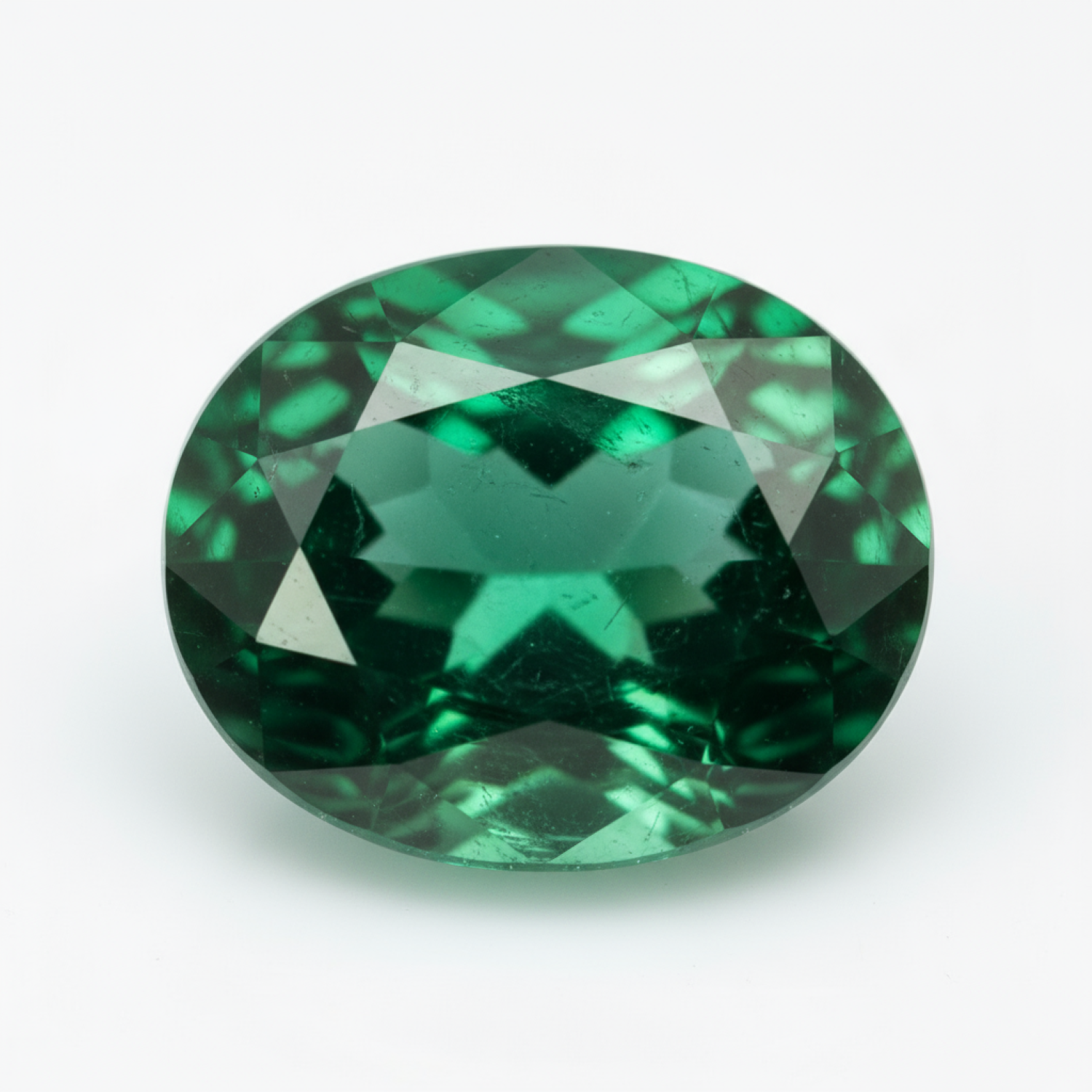 Emerald 1PC Medium 8x10 MM Oval Faceted Green Luster Precious Loose Gemstones Immagine principale del prodotto
