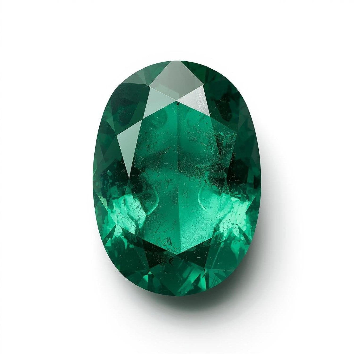 Emerald 1PC Medium 8x10 MM Oval Faceted Green Luster Precious Loose Gemstones