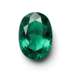 Emerald 1PC Medium 8x10 MM Oval Faceted Green Luster Precious Loose Gemstones