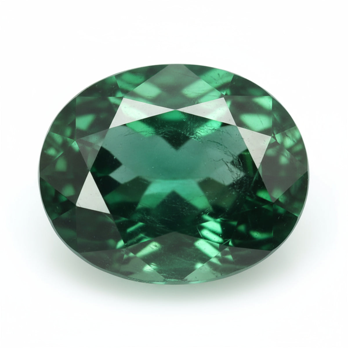 Emerald 1PC Large 9x11 MM Oval Faceted Green Lustrous Precious Gems