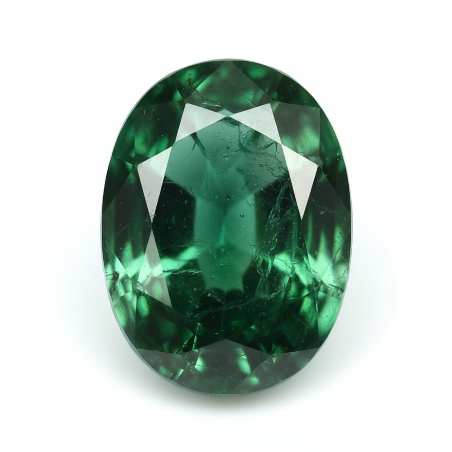 Emerald 1PC Large 9x11 MM Oval Faceted Green Lustrous Precious Gems