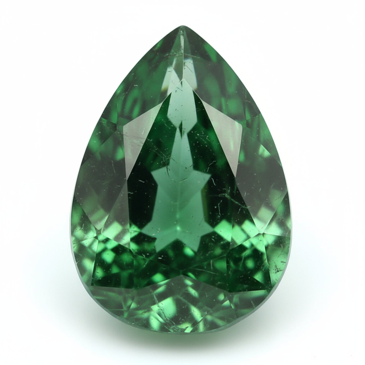 Emerald 1PC Large 10x12 MM Pear Faceted Green Splendid Precious Gems