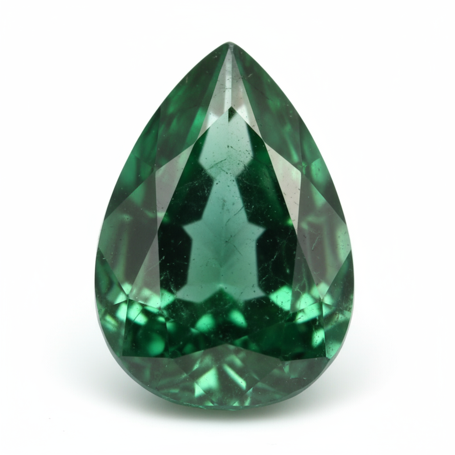 Emerald 1PC Large 10x14 MM Pear Faceted Green Luster Precious Loose Gems Immagine principale del prodotto