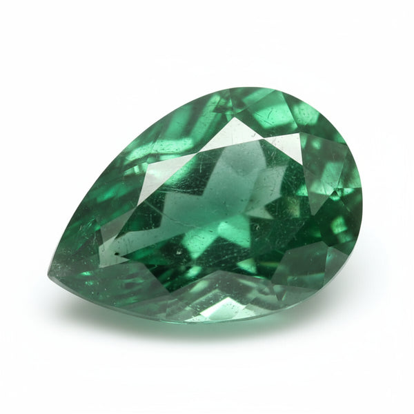 Emerald 1PC Chunky 12x16 MM Pear Faceted Green Lustrous Precious Loose Gemstone