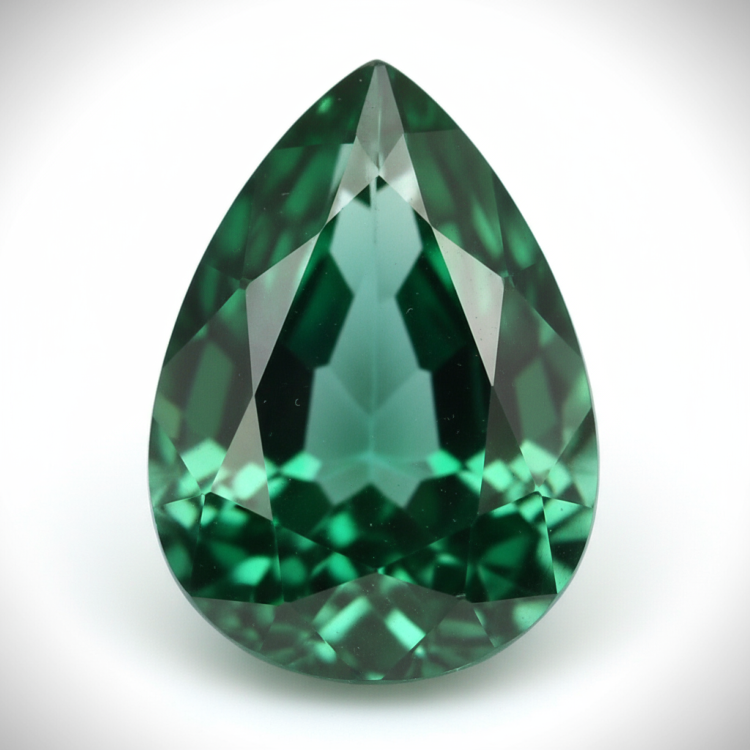Emerald 1PC Chunky 13x18 MM Pear Faceted Green Shine Precious Loose Gemstones Sekundär produktbild