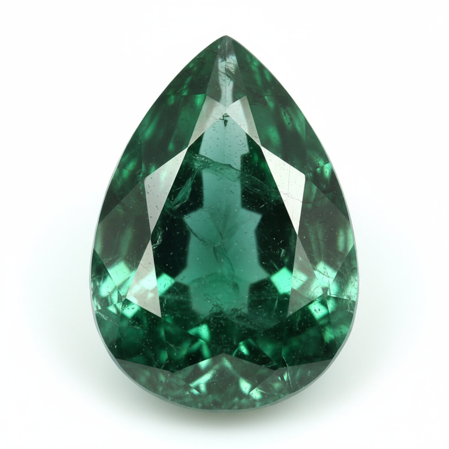 Emerald 1PC Chunky 15x20 MM Pear Faceted Green Fine Precious Gems