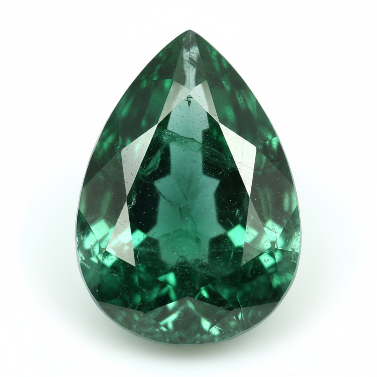 Emerald 1PC Chunky 15x20 MM Pear Faceted Green Fine Precious Gems