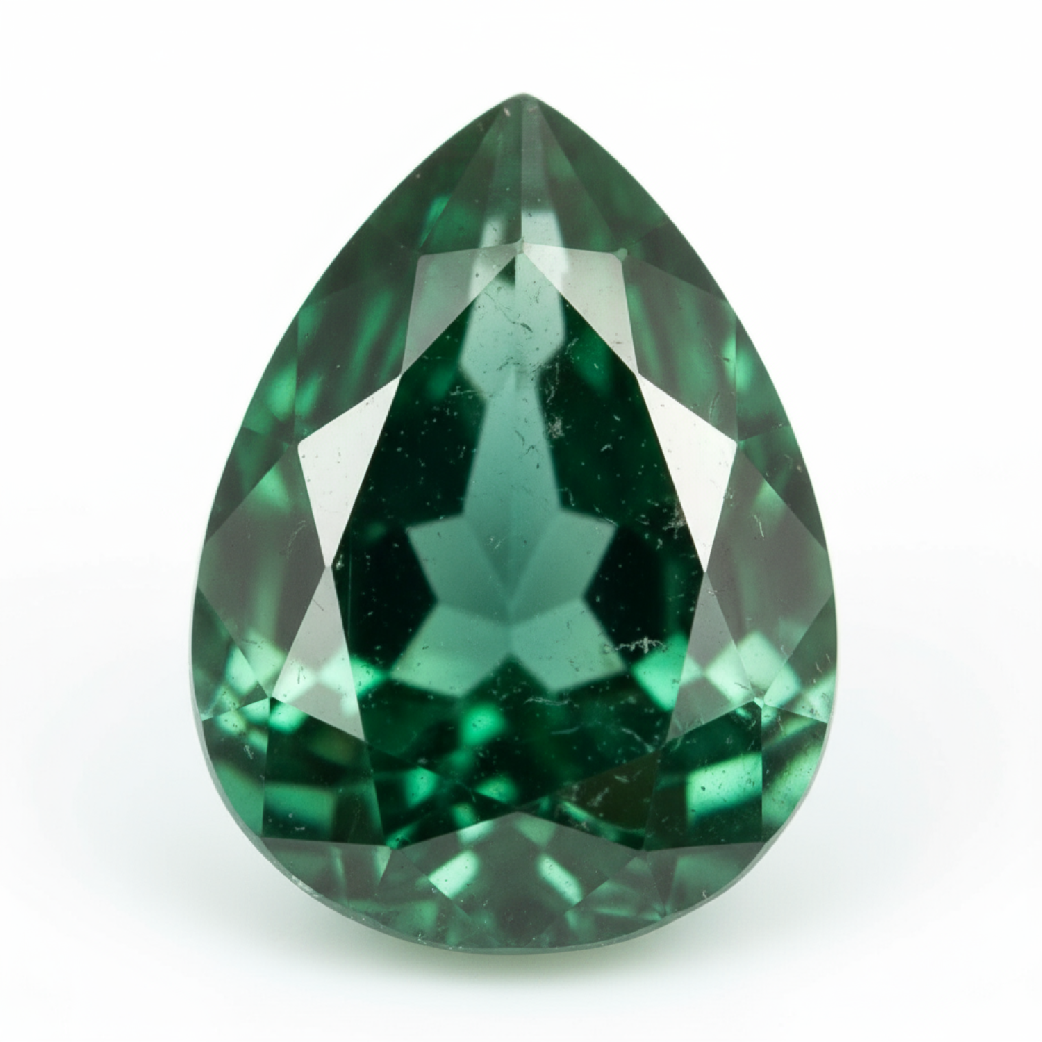 Emerald 1PC Chunky 15x20 MM Pear Faceted Green Fine Precious Gems Sekundär produktbild