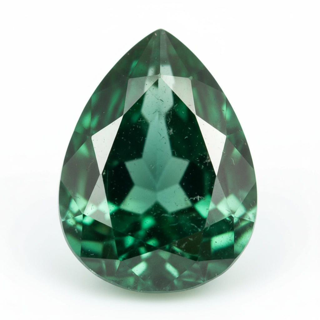 Emerald 1PC Chunky 15x20 MM Pear Faceted Green Fine Precious Gems