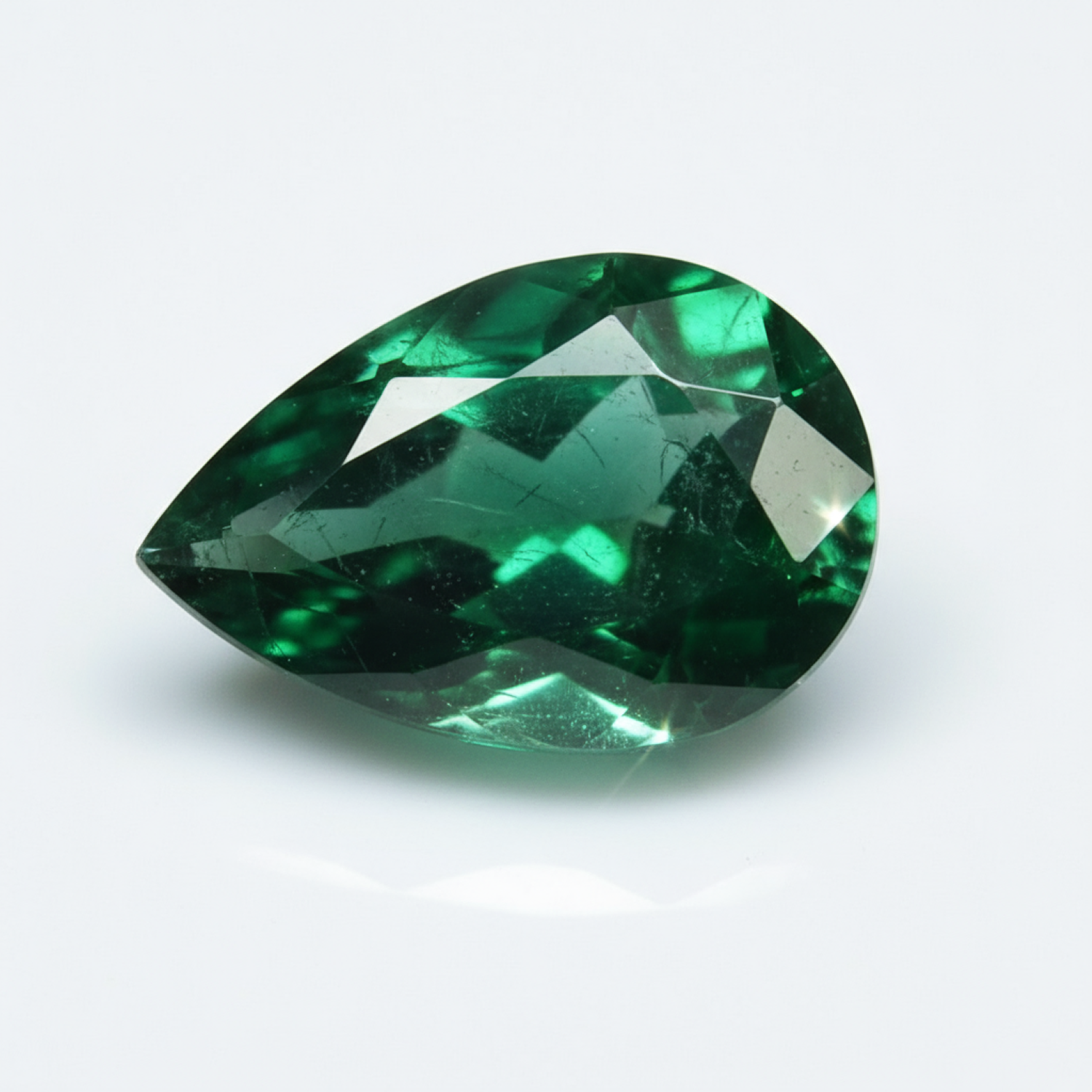 Emerald 1PC Tiny 3x5 MM Pear Faceted Green Fine Precious Loose Gemstone Immagine secondaria del prodotto