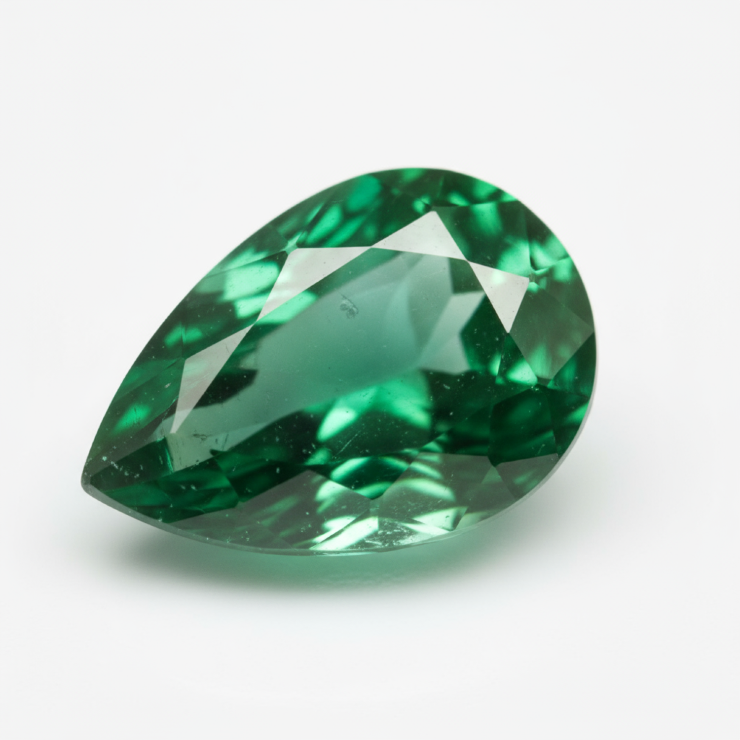 Emerald 1PC Medium 8x10 MM Pear Faceted Green Brilliant Precious Loose Gems Immagine principale del prodotto