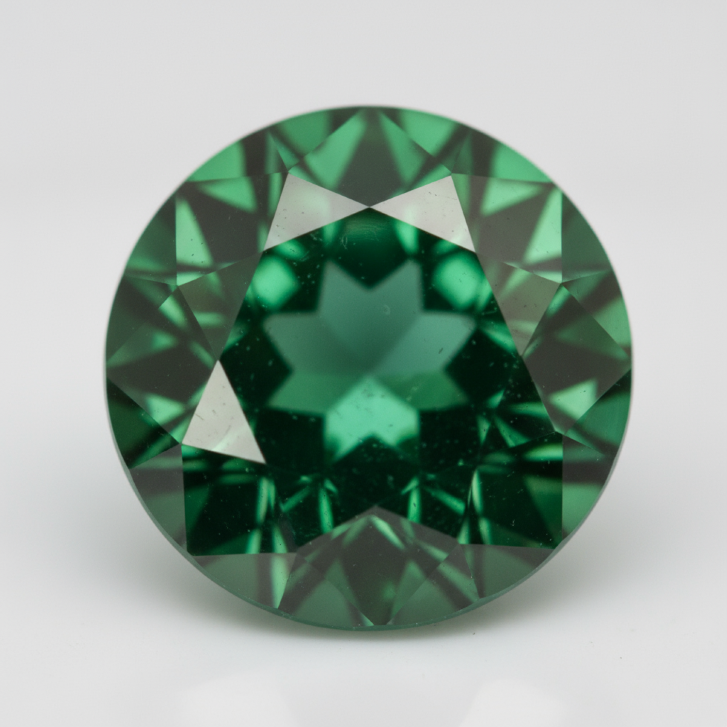 Emerald 1PC Large 11x11 MM Round Faceted Green Fine Precious Gems Huvudsaklig produktbild